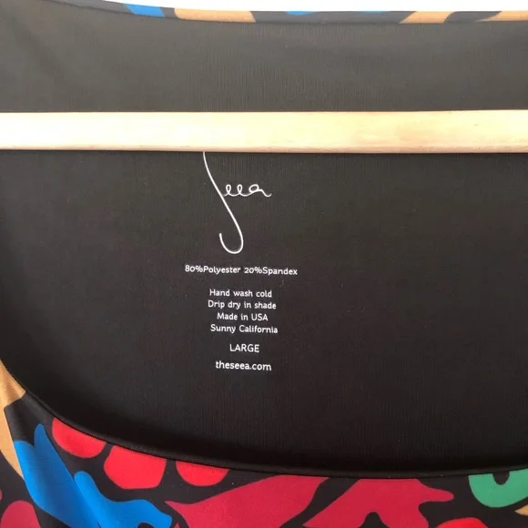 RARE Seea Multicolor Patterned Women Swim One Piece - Picture 4 of 6